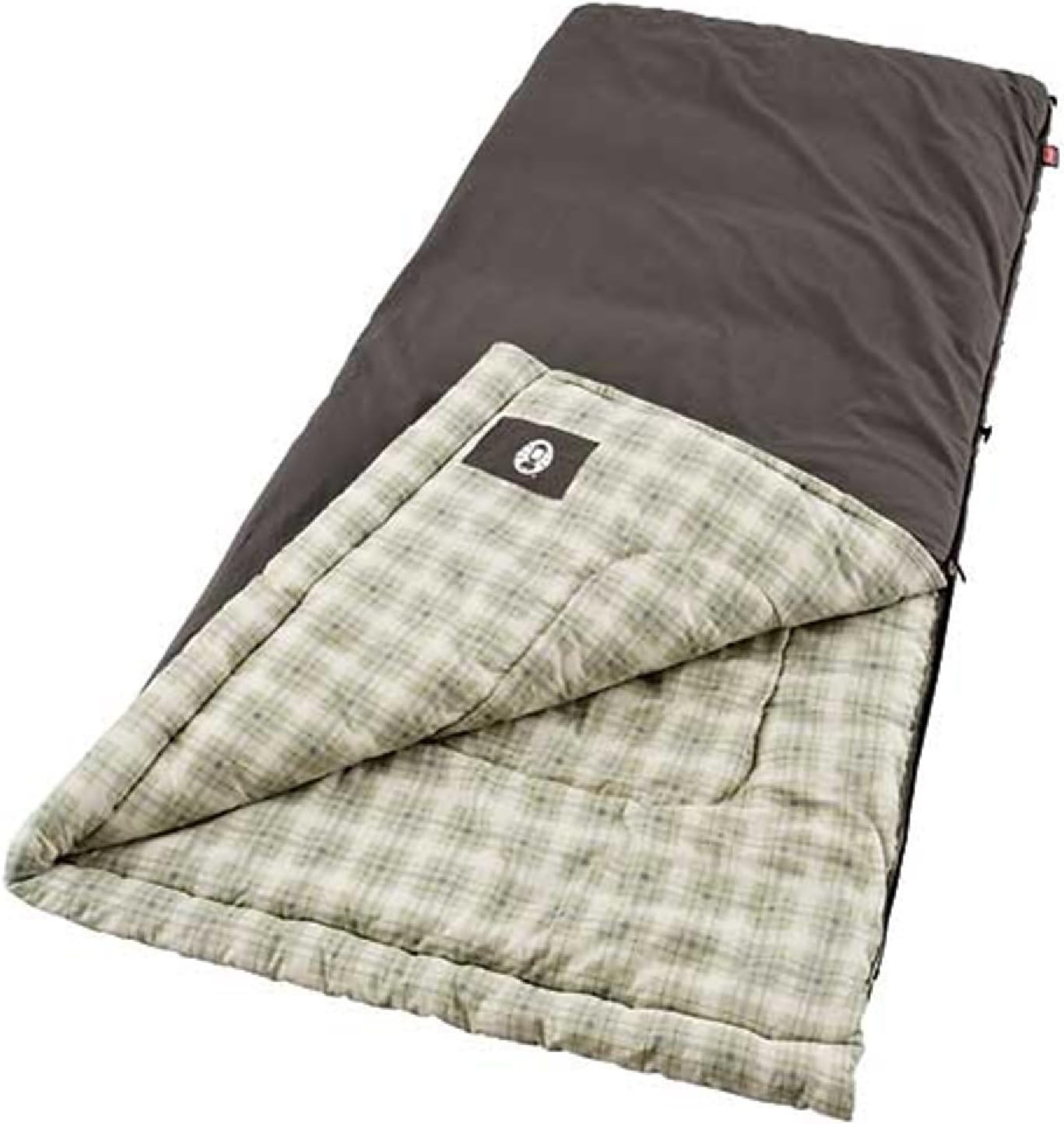 Coleman Heritage Big & Tall 10°F Flannel Sleeping Bag, XL Sleeping Bag Fits Adults up to 6ft 7in Tall, Machine Washable, Great for Camping, Hunting, Guests, & More - Image 3
